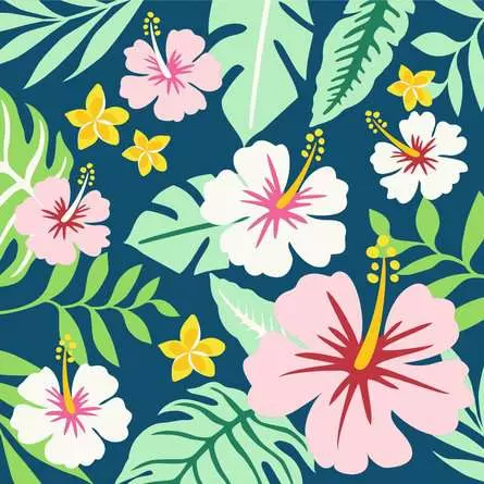 CreArt Exotische Blumen - Malen nach Zahlen für Erwachsene