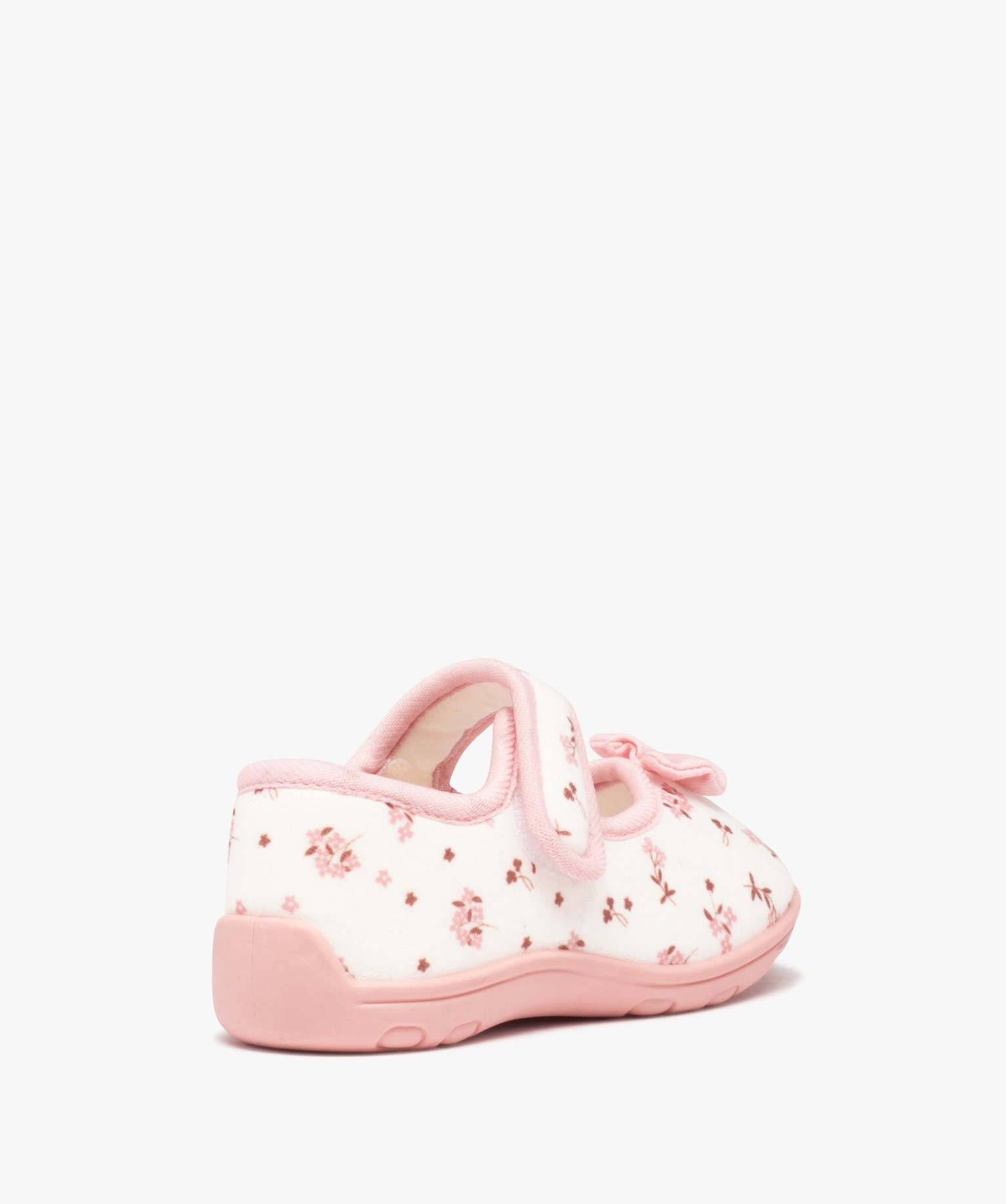Chaussons fille babies en jersey imprimé fleurs beige | GEMO