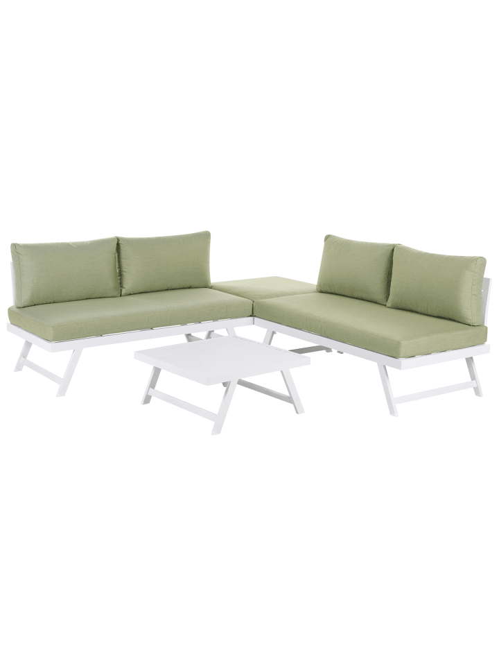 Beliani 2-tlg Lounge Set COCCORINO in Grün/Weiß günstig kaufen onesize
