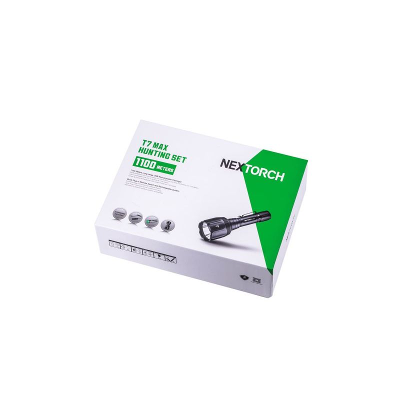 Nextorch Jagdset T7 Max (1100 mt) Wiederaufladbare 1200 Lumen LED (Taktisches Licht)