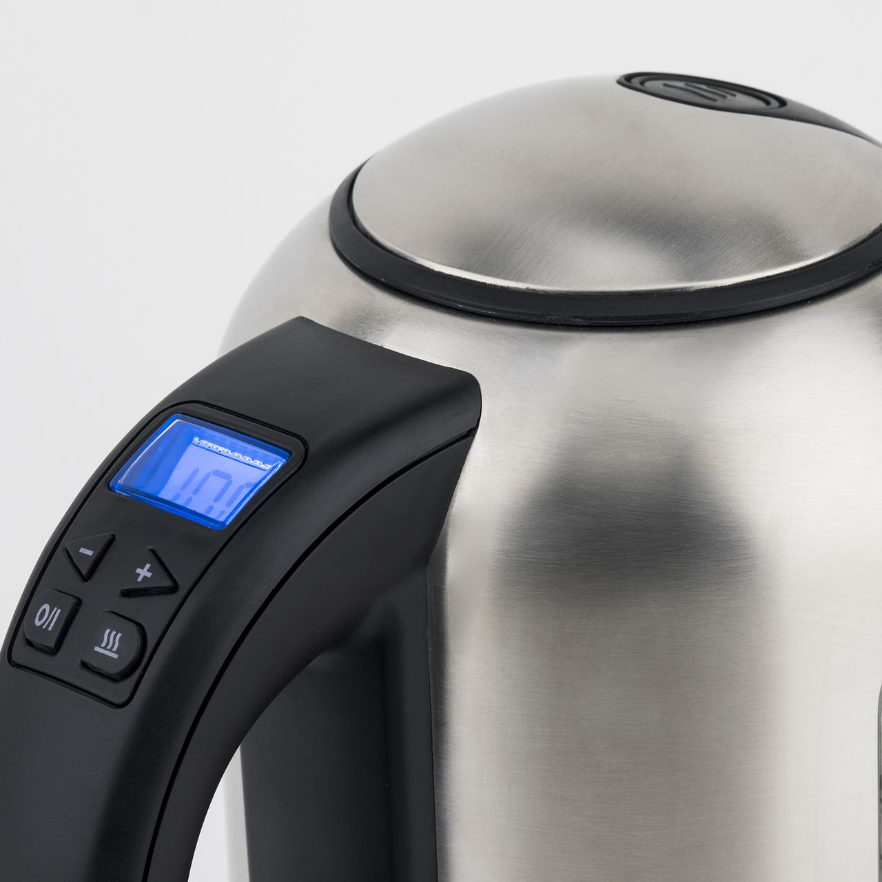 H.Koenig BOE50 Wasserkocher, programmierbar, 1,7 l, Edelstahl, 40 bis 100 °C, Silberfarben