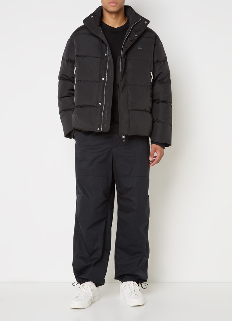 Piumino Armani Exchange con imbottitura in piuma e logo