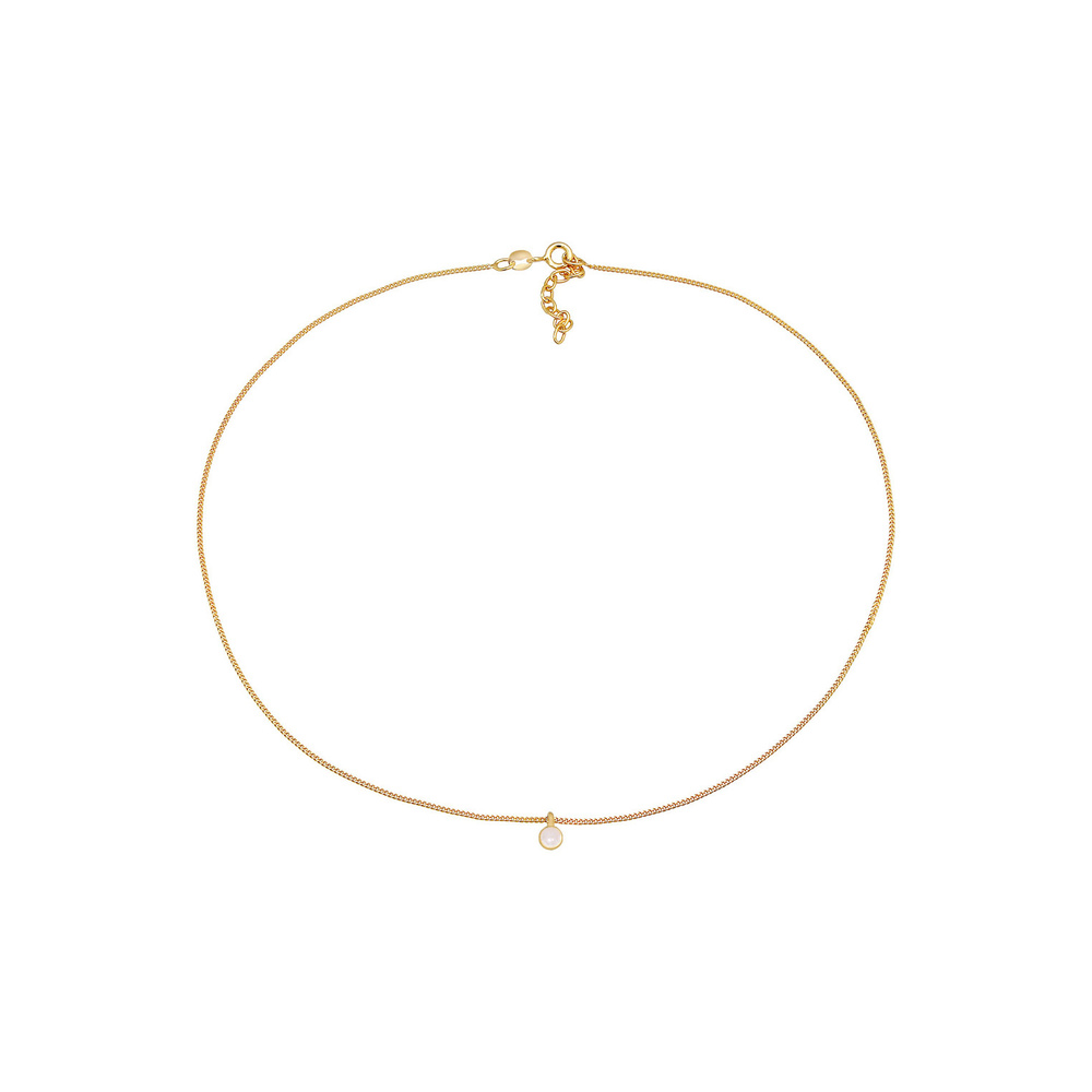 Elli Elli Collier Choker Rose Quartz Solitaire Pendentif collier