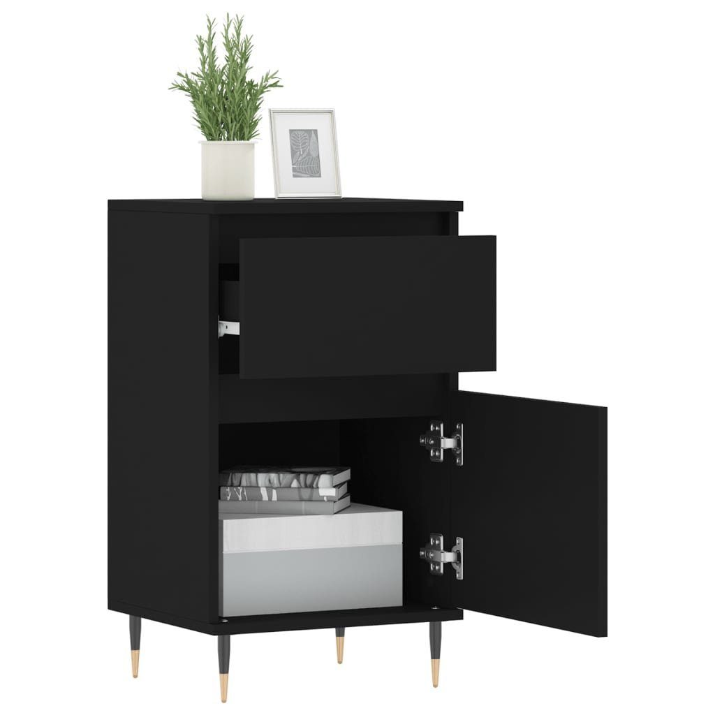 vidaXL Anrichte Sideboards 2 Stk Schwarz 40x35x70 cm Holzwerkstoff Kommode