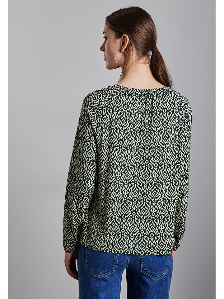 Street One Bluse in Beige/ Schwarz günstig kaufen