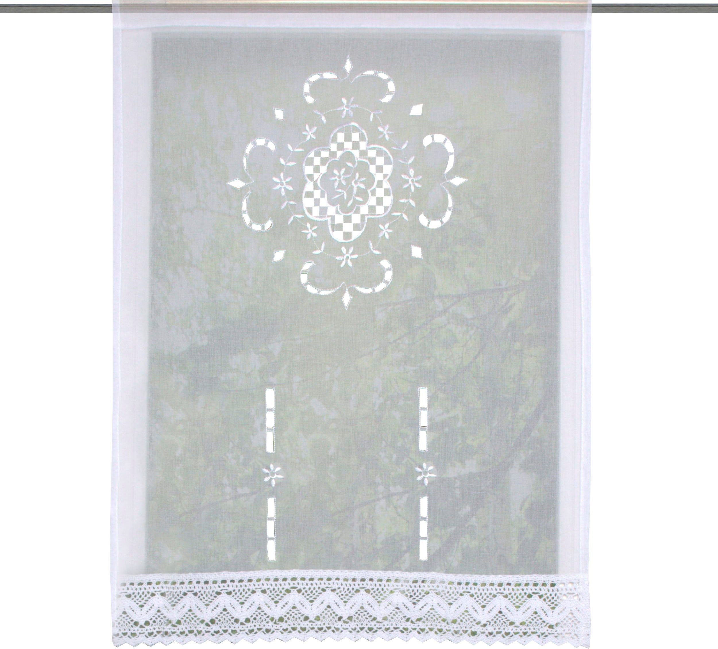 Scheibengardine ALEGRA, HOME WOHNIDEEN, Stangendurchzug (1 St), halbtransparent