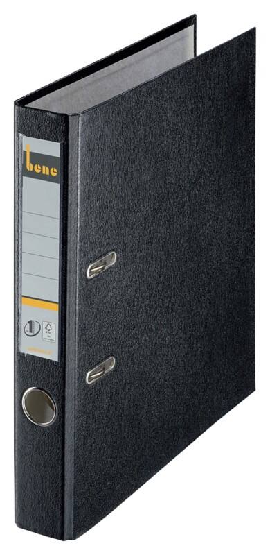 Bene No.1 Power Ordner DIN A4 52 mm Schwarz 2 Ringe 291600 PP (Polypropylen) Hochformat
