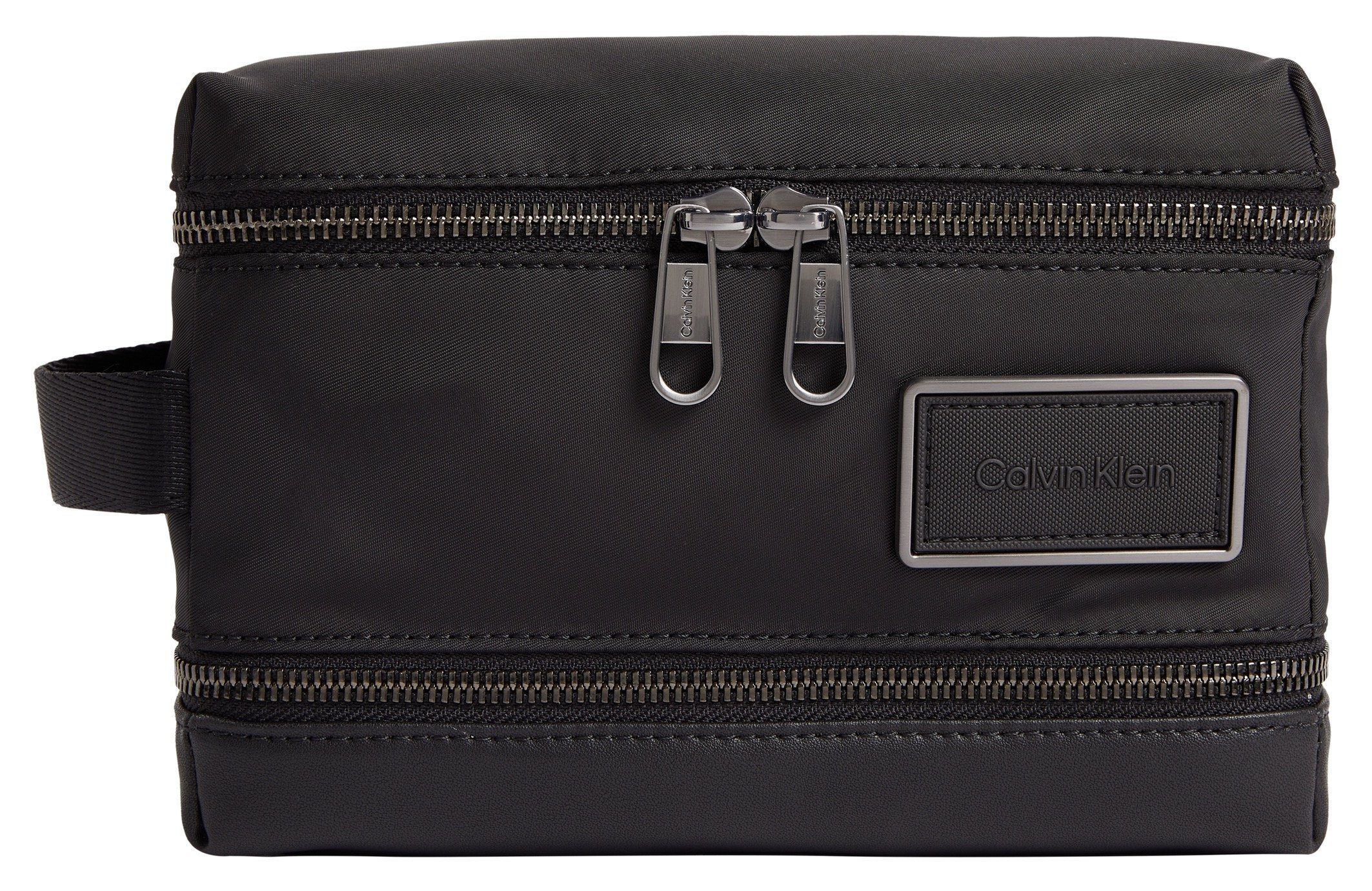 Calvin Klein Kosmetiktasche CK ELEVATED DOUBLE ZIP WASHBAG, mit Bodenfach