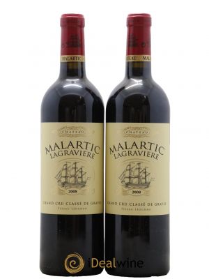 Château Malartic-Lagravière Cru Classé de Graves  2008 - Lot de 2 Bouteilles