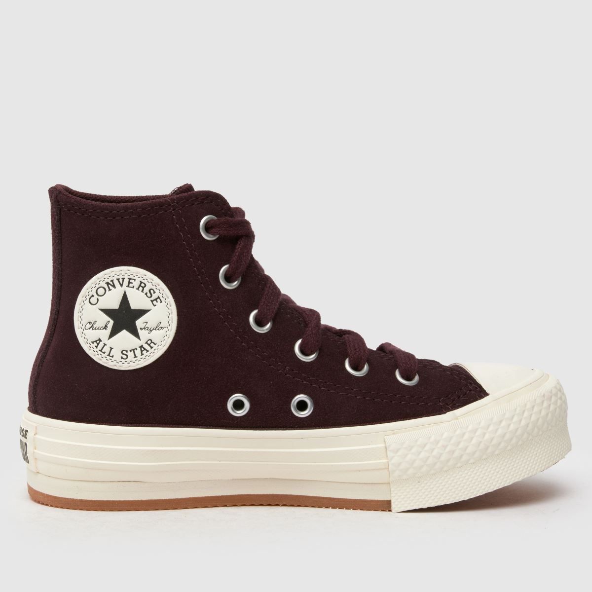 Converse – Vinröda All Star Eva Lift Hi Junior-sneakers