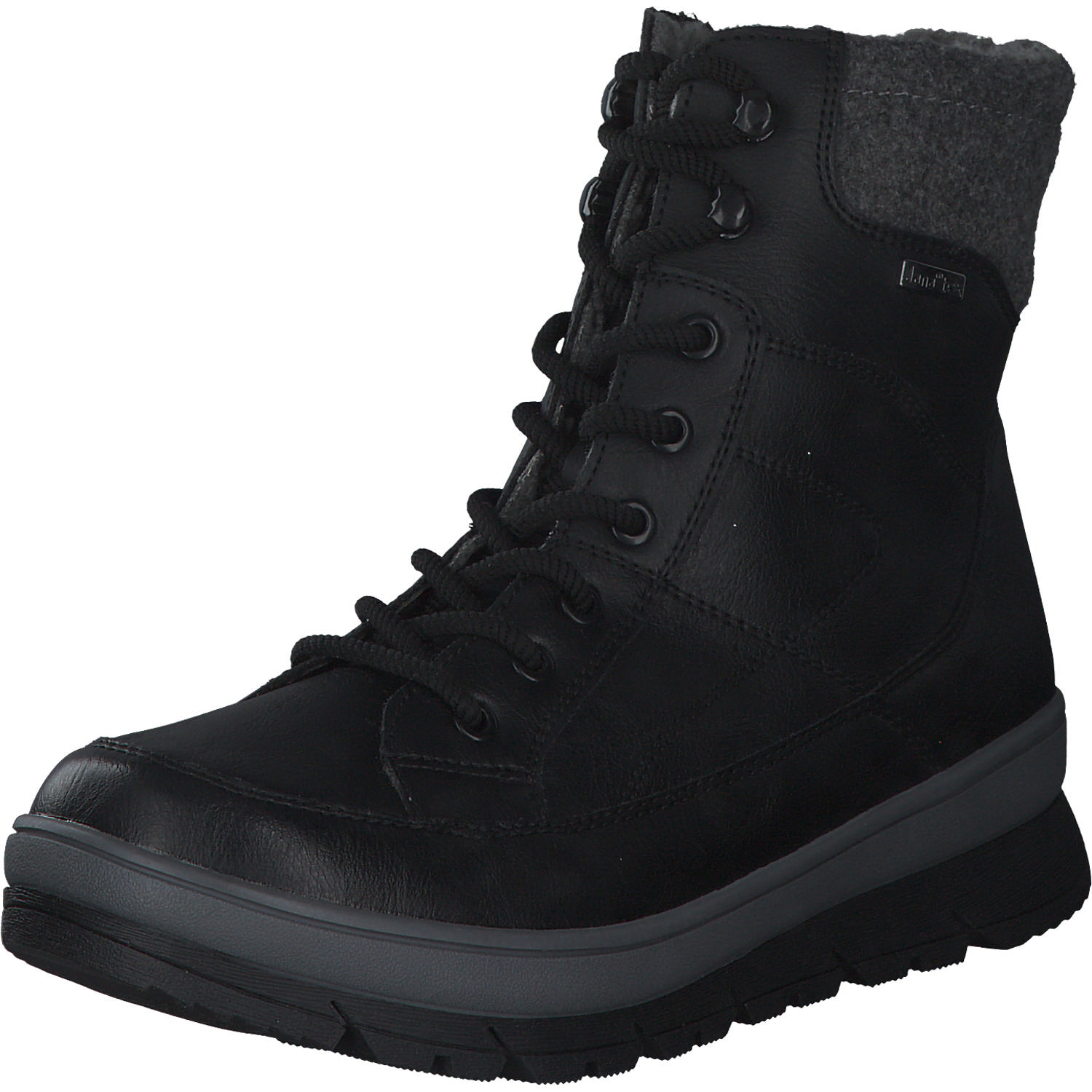 Jana Shoes 26271, Schnürstiefel, Damen, Schwarz