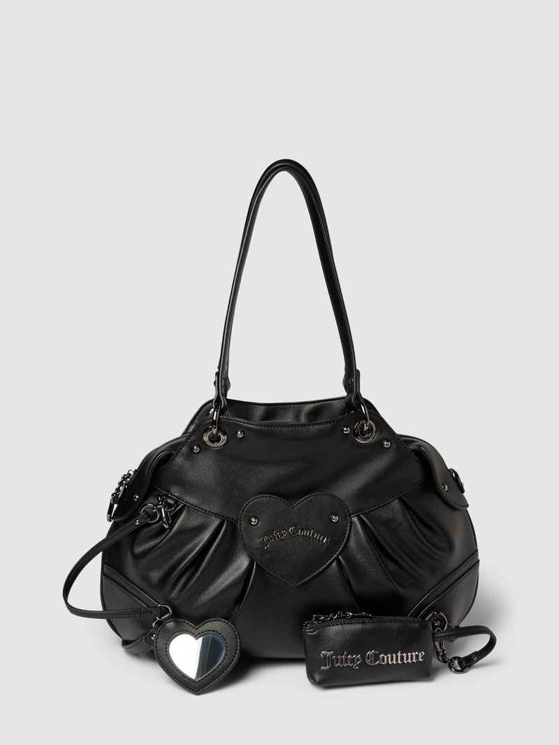 Handtasche mit abnehmbarem Zipper-Täschchen Modell 'LOVE' in schwarz