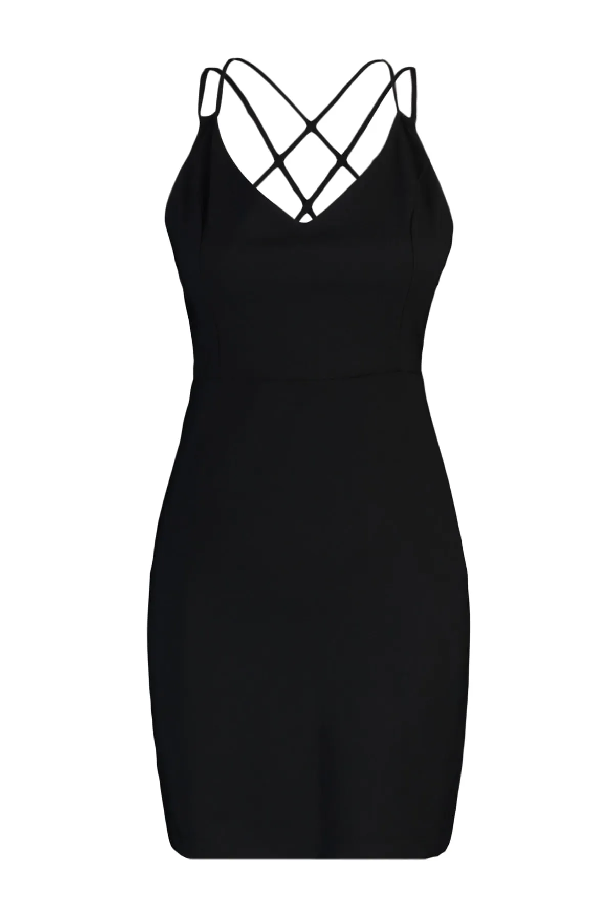 Trendyol Collection  Elegantes Abendkleid mit schwarzem Rückendetail TPRSS22EL2308