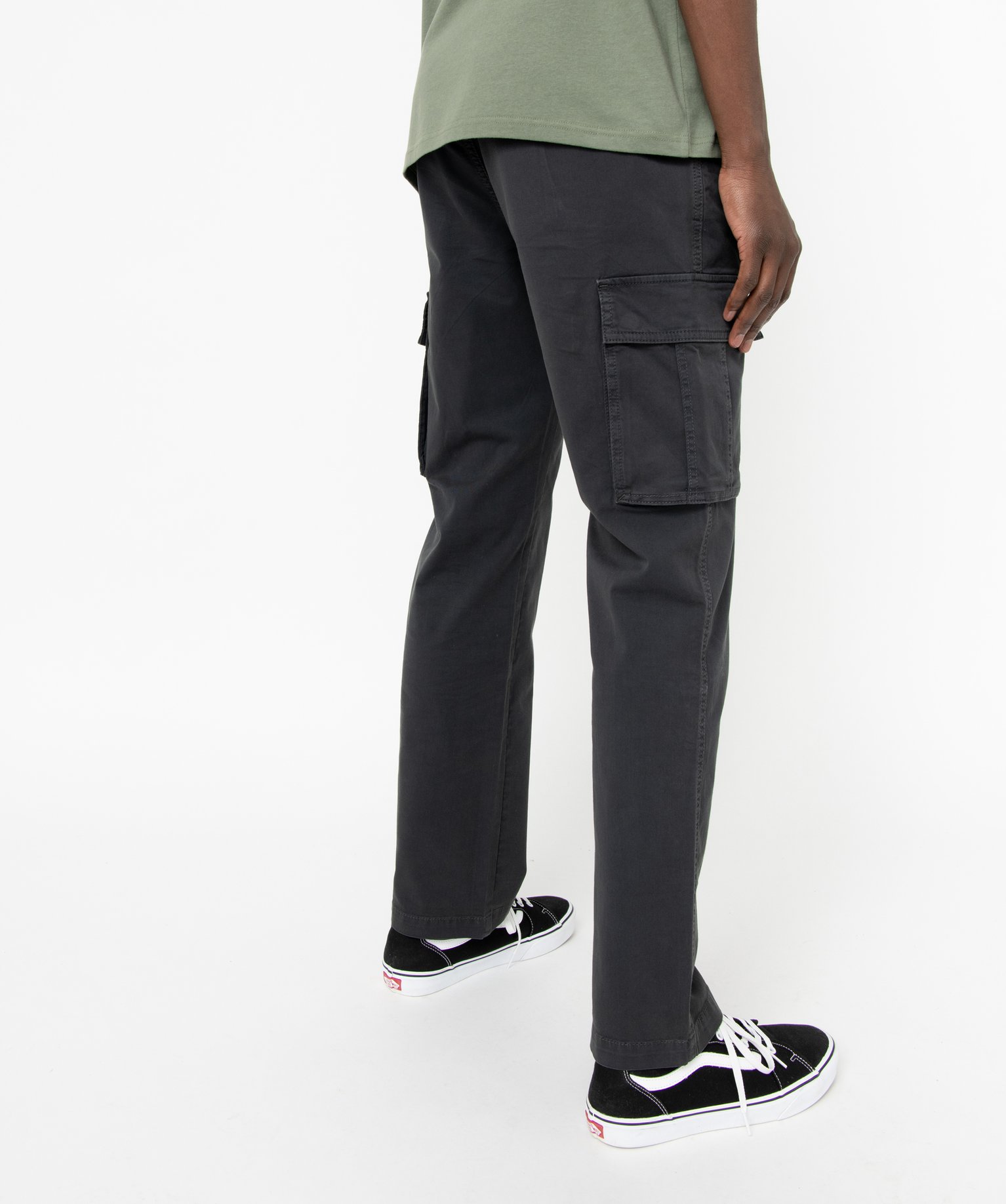 Pantalon cargo en coton stretch homme gris fonce | GEMO