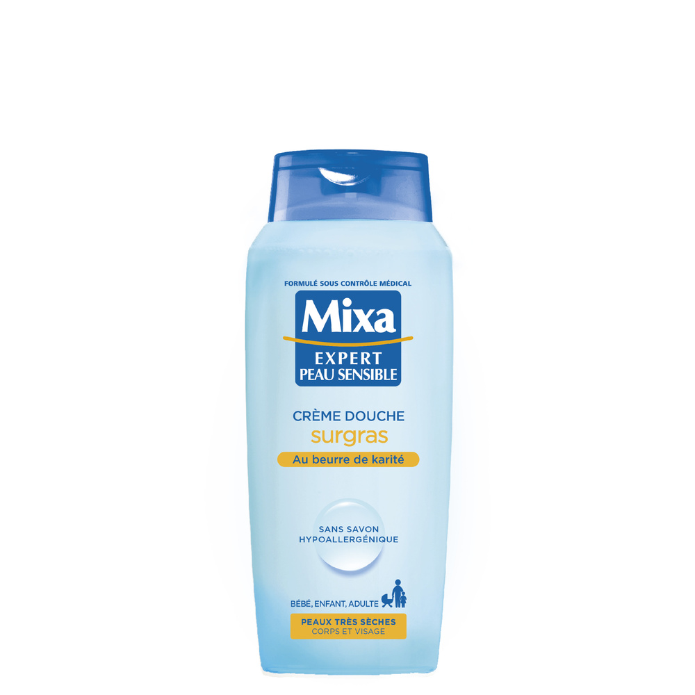 mixa Expert Peau Sensible Crème Douche Surgras au beurre de karité  peaux très sèches