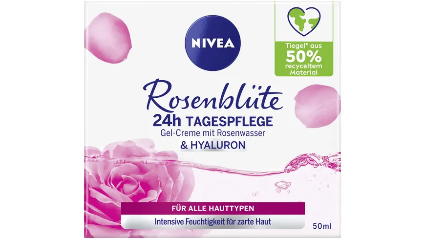 NIVEA Rosenblüte 24h Tagespflege Gel-Creme 50 ml