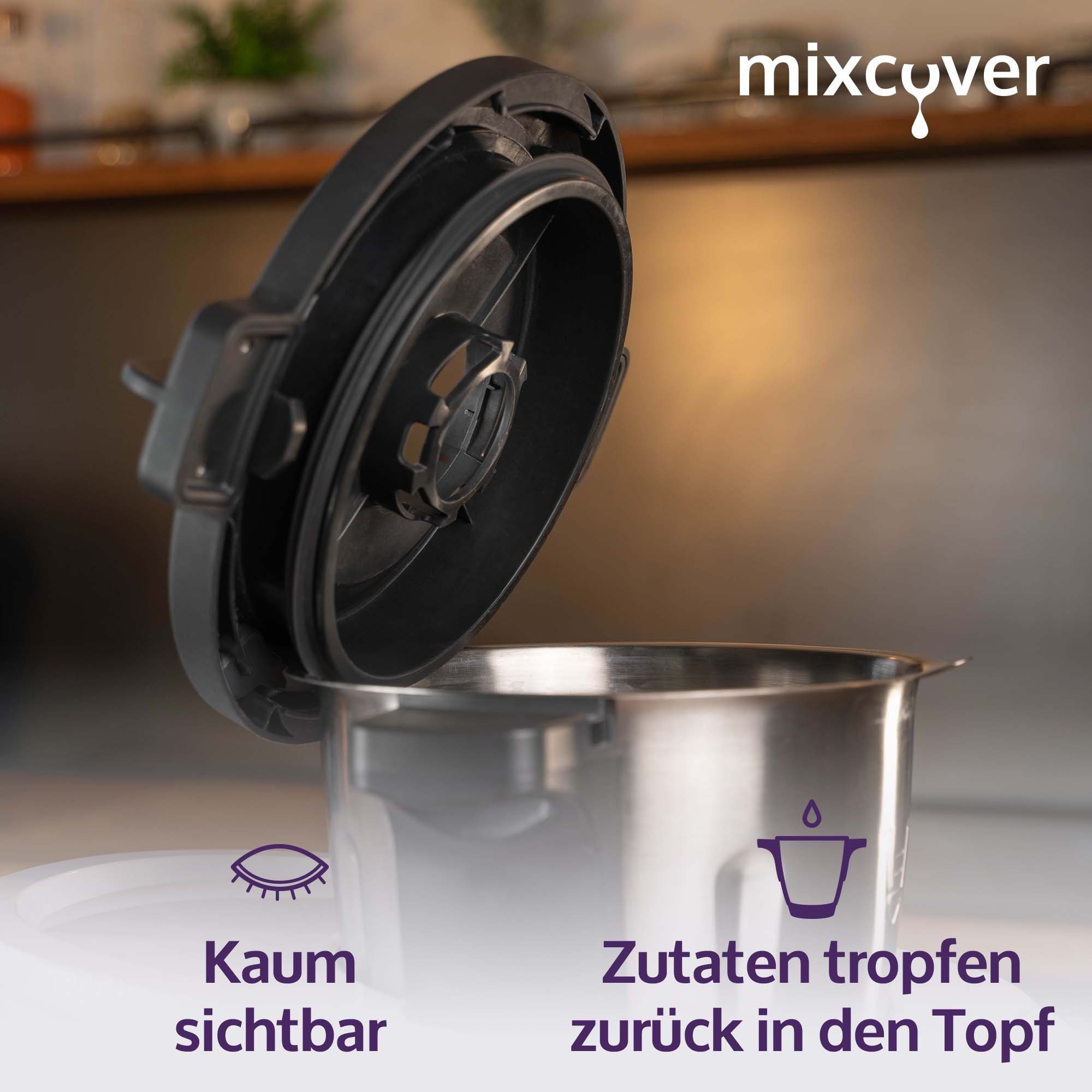 Mixcover Küchenmaschine mit Kochfunktion mixcover Deckelhalter kompatibel mit Monsieur Cuisine Connect Deckel