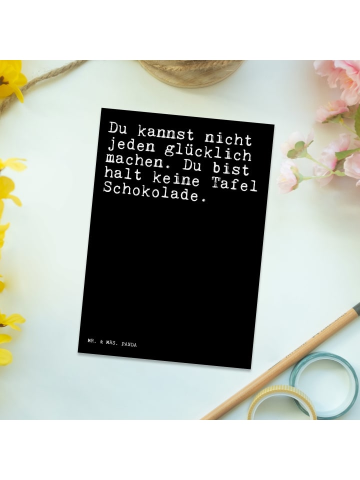 Mr. & Mrs. Panda Postkarte Du kannst nicht jeden... mit Spruch in Schwarz günstig kaufen onesize