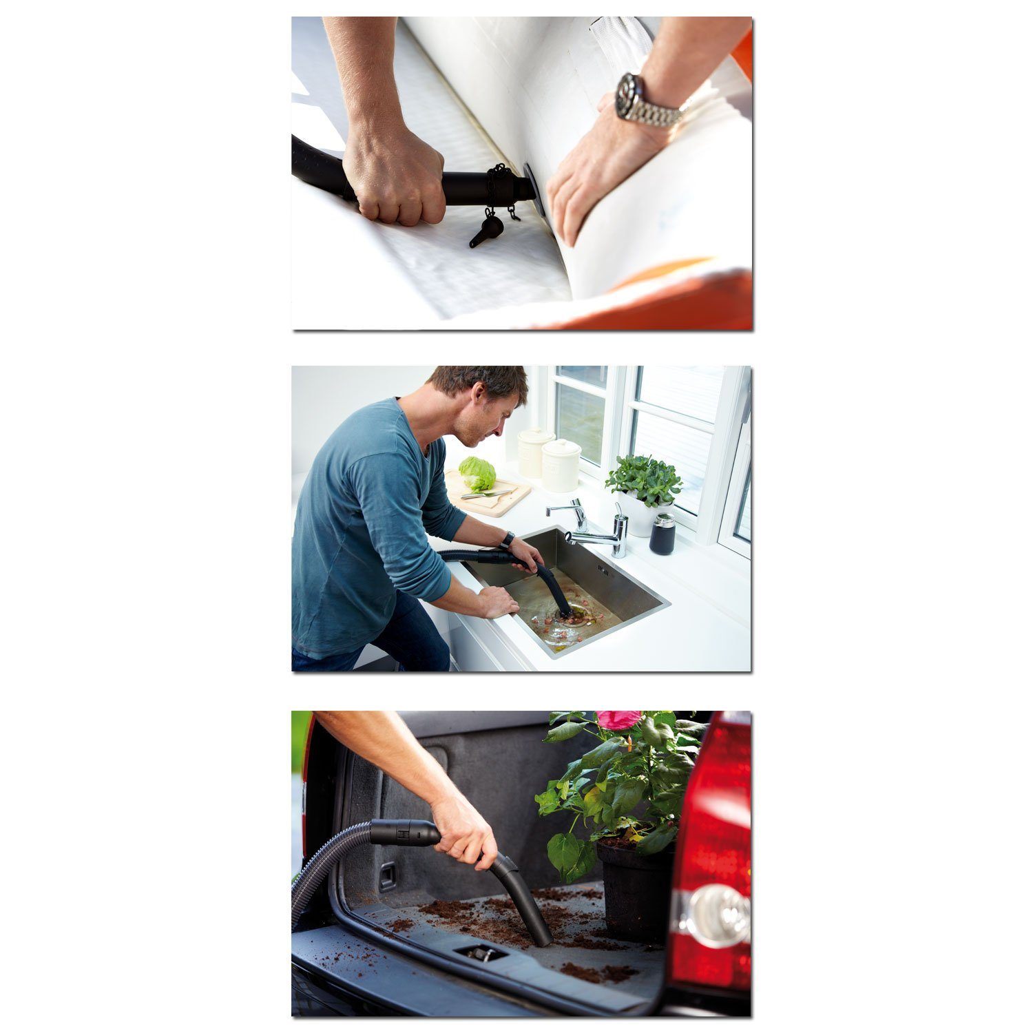 Nilfisk Nass-Trocken-Sauger Aero 21-21 PC, 1250 W, mit Beutel, Push&Clean, Gerätesteckdose, Blasfunktion
