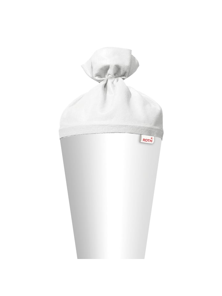 ROTH Bastel-Schultüte groß weiß 70 cm Filzverschluss weiß in Weiß günstig kaufen onesize