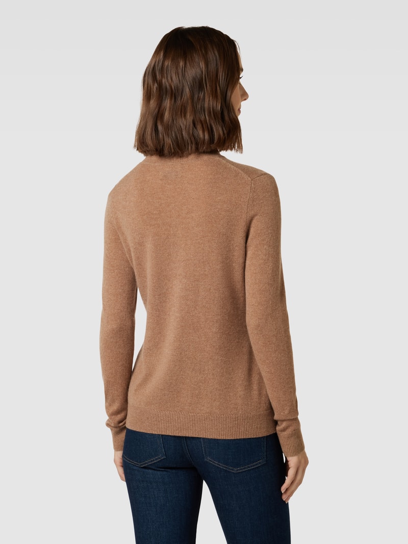 Kaschmirpullover in melierter Optik in camel meliert