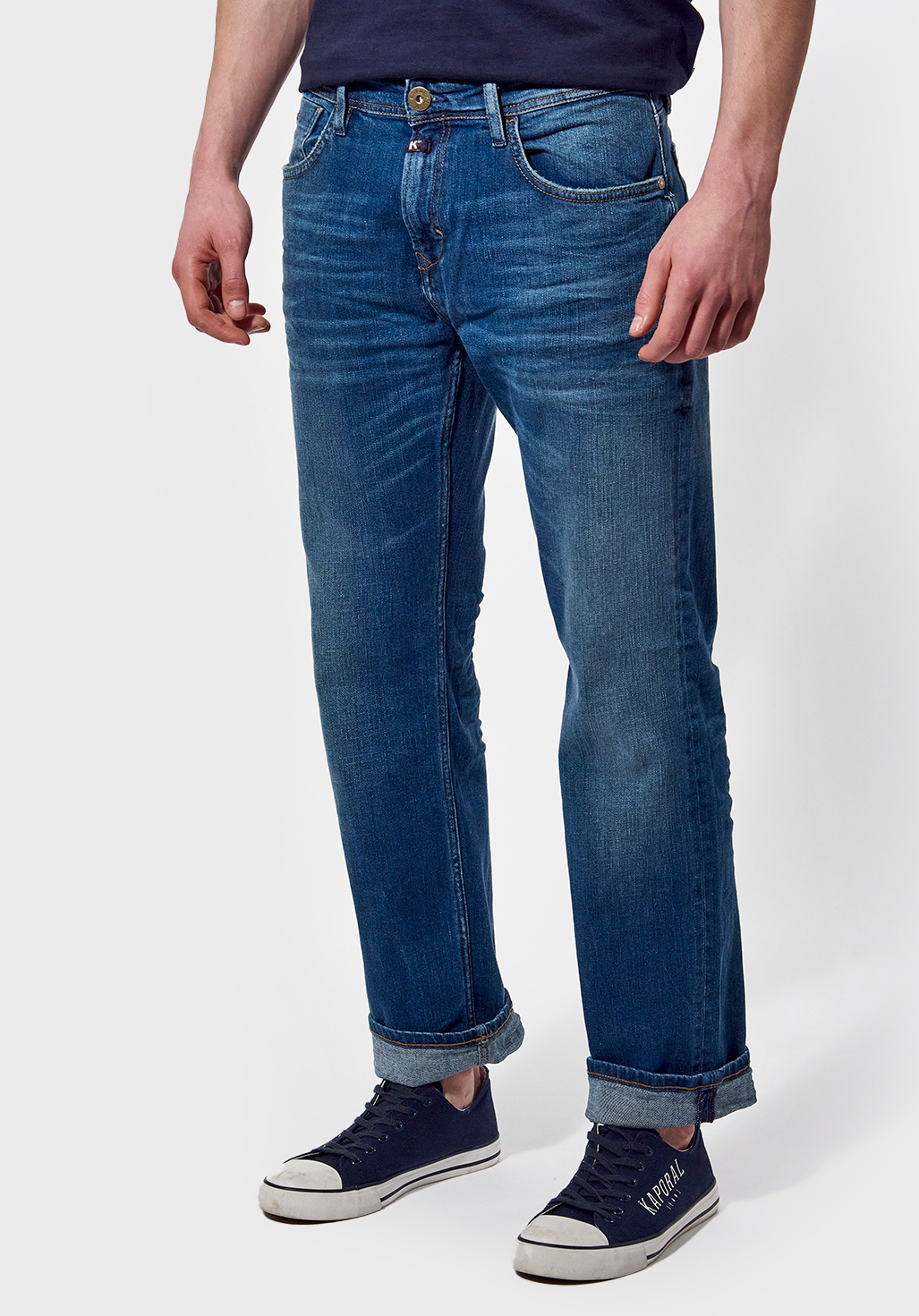 DILAA  Jean régular Homme bleu délavé