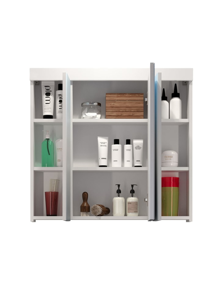 ebuy24 Spiegelschrank Devon Weiß 80 x 16 cm günstig kaufen onesize