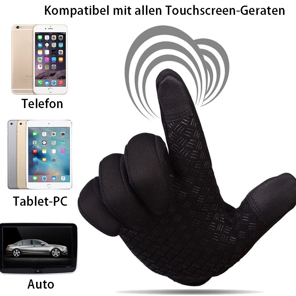 LAPA HOME Fleecehandschuhe Touchscreen Winterhandschuhe Herren Damen Outdoor Fahrradhandschuhe (Paar) Wasserdicht Sporthandschuhe Warm Outdoor Handschuhe Skihandschuhe