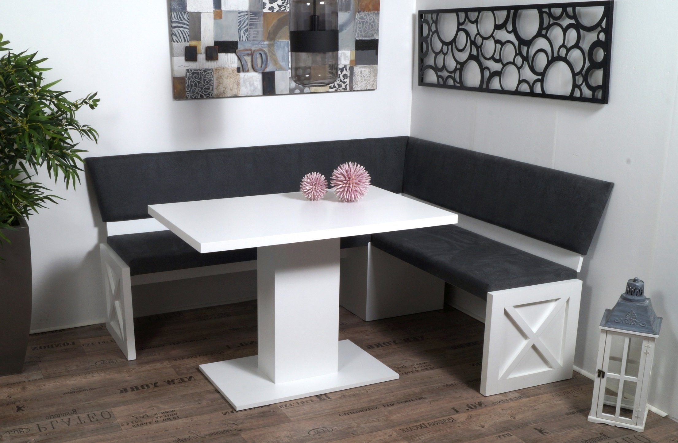 Stolebaenk Eckbankgruppe Mankato WS, (1x Eckbank, 1 x Tisch, 2 x Stuhl)