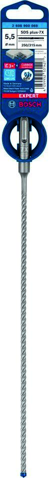 Bosch Blue Accessories 2608900069 Młotowiertarka Expert SDS plus-7X 5,5 x 250 x 315 mm