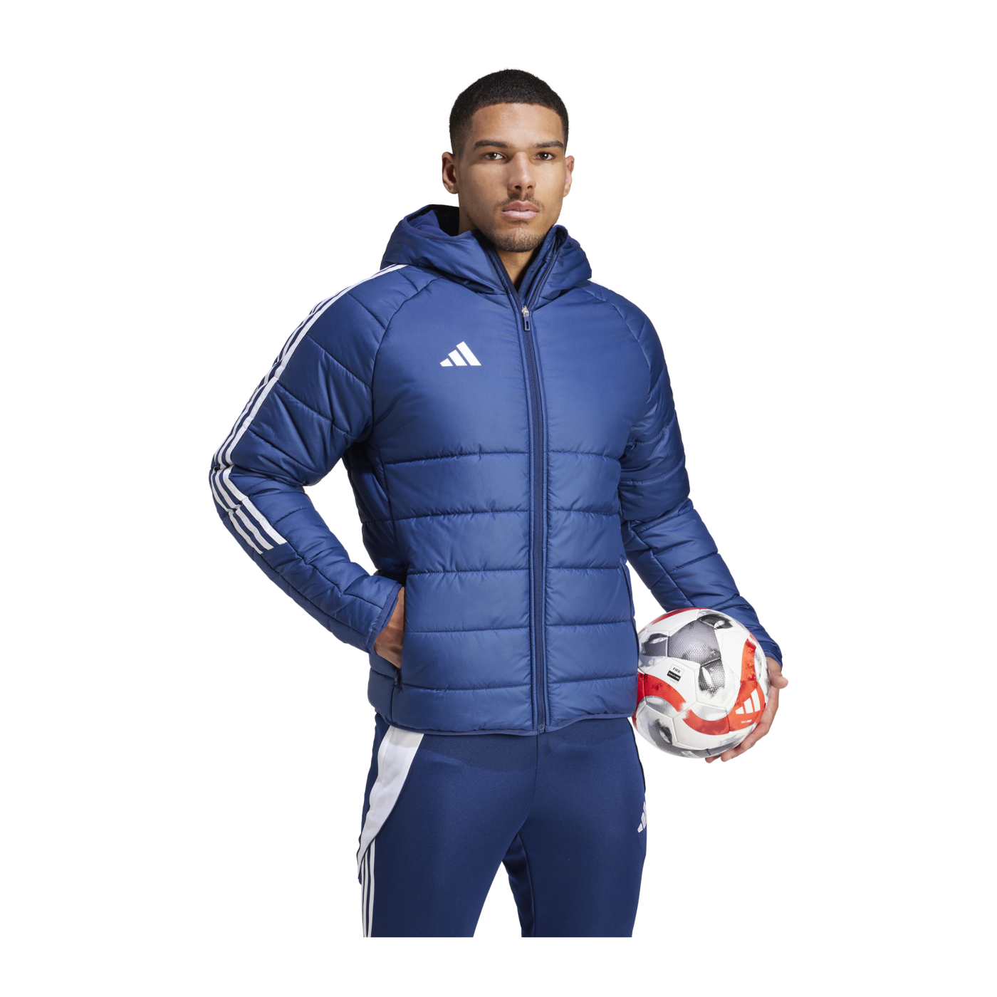 adidas Tiro 24 Winterjacke Blau Weiss