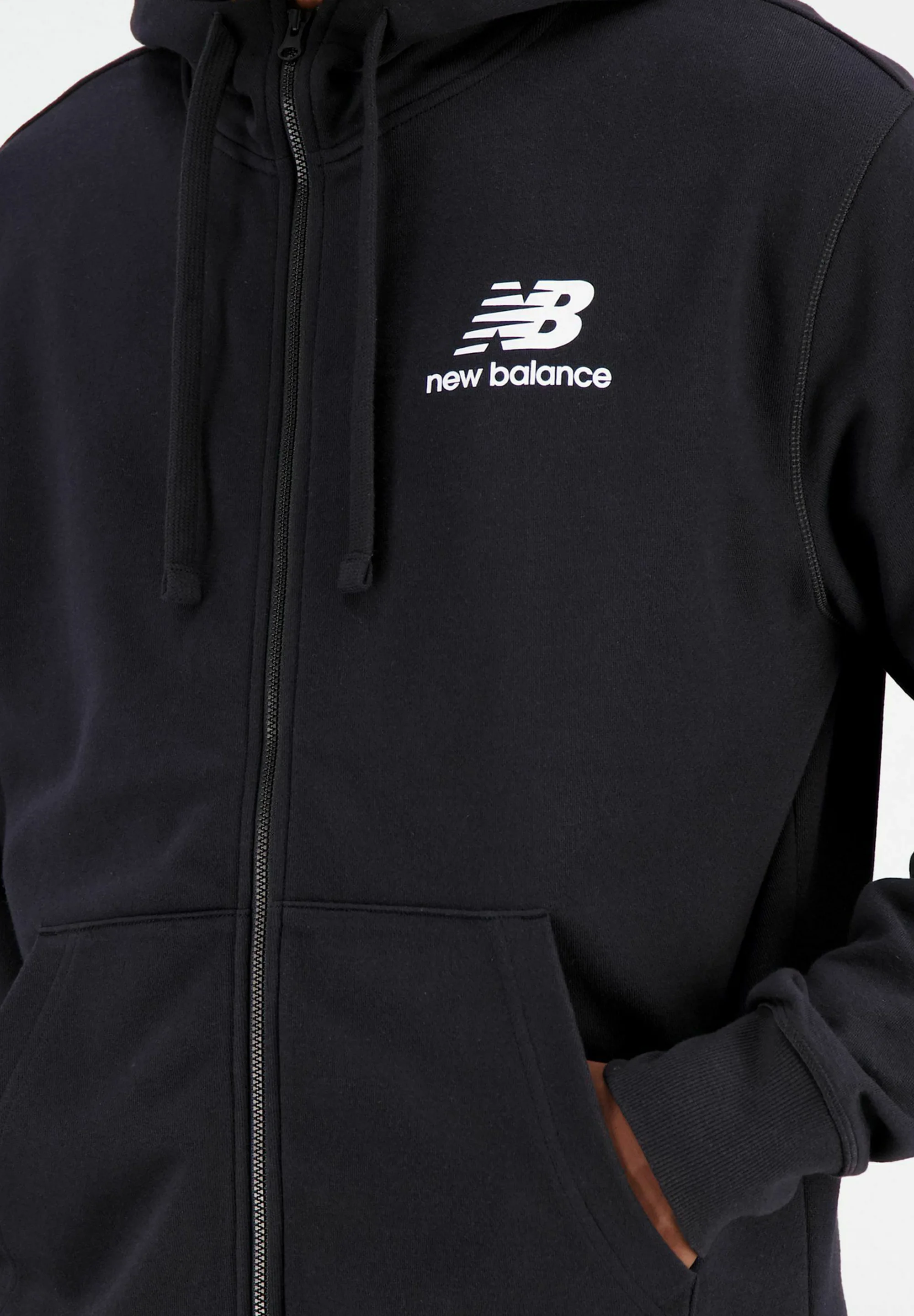 New Balance ESSENTIALS STACKED LOGO - Sudadera con cremallera