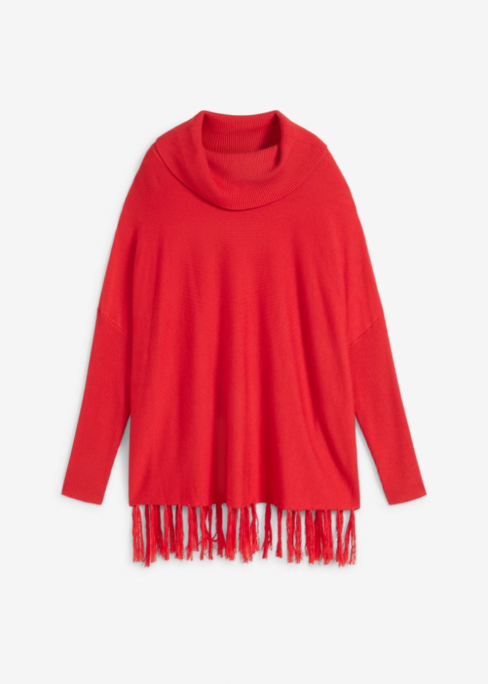 Pullover mit Fransenkante