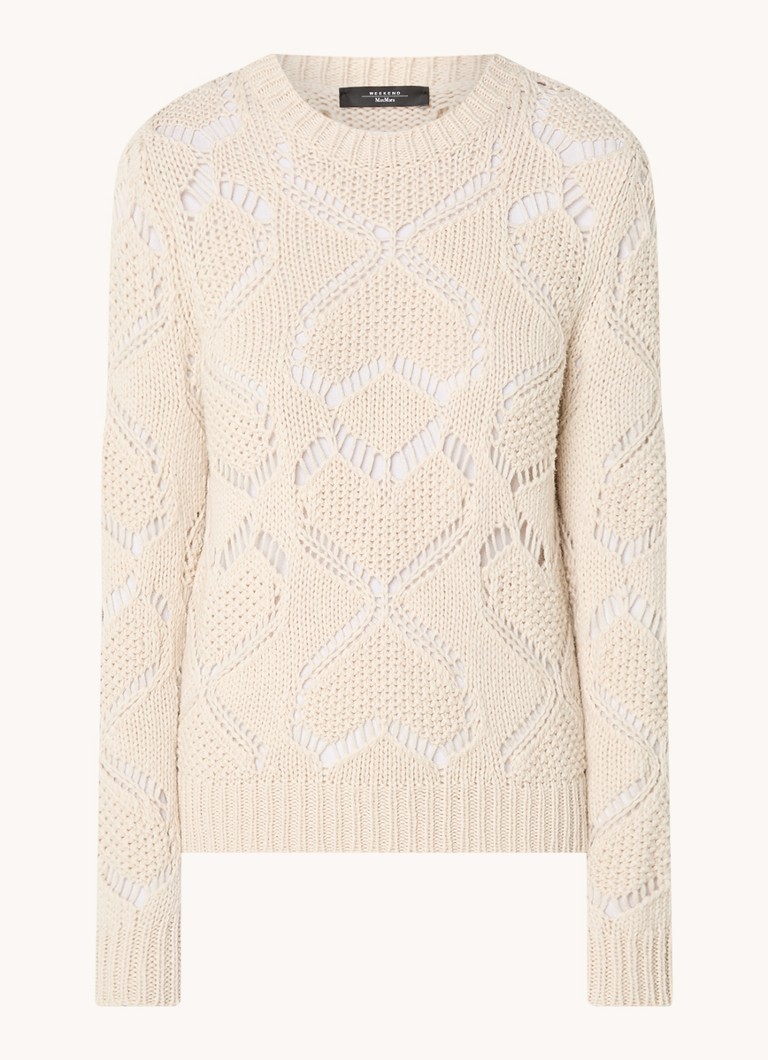 Pull MaxMara Simpaty en grosse maille de laine vierge mélangée avec motif ajouré