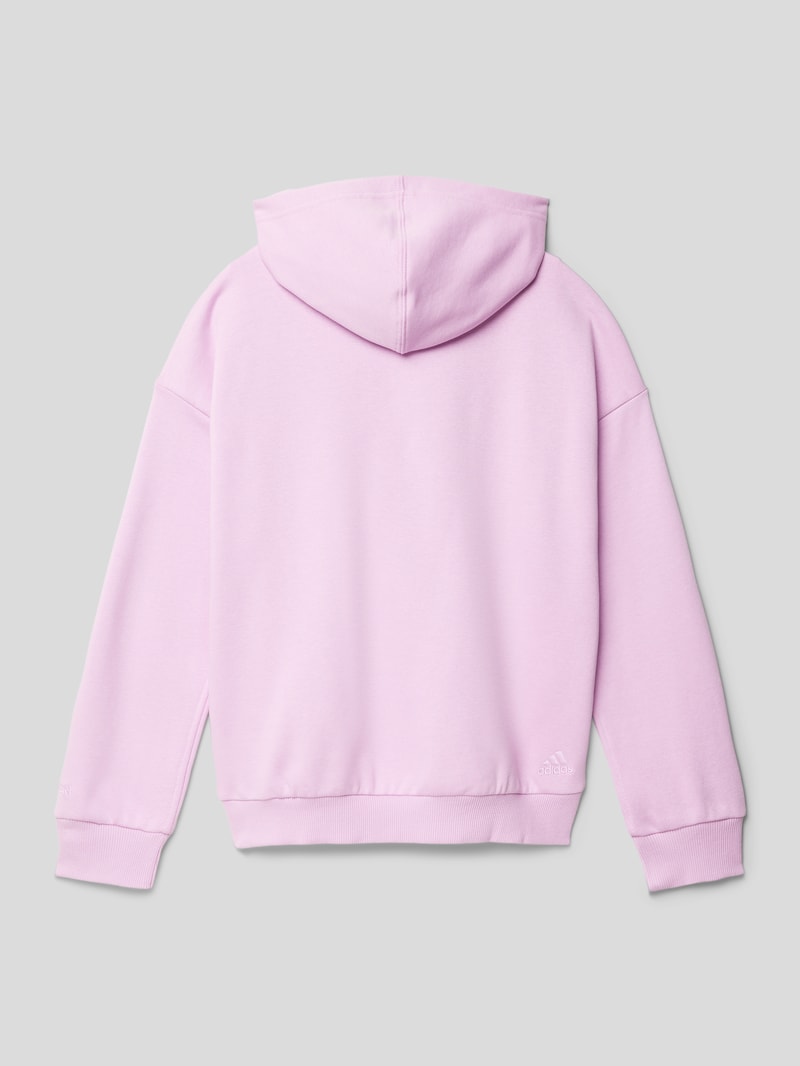 Hoodie mit Label-Print in lila