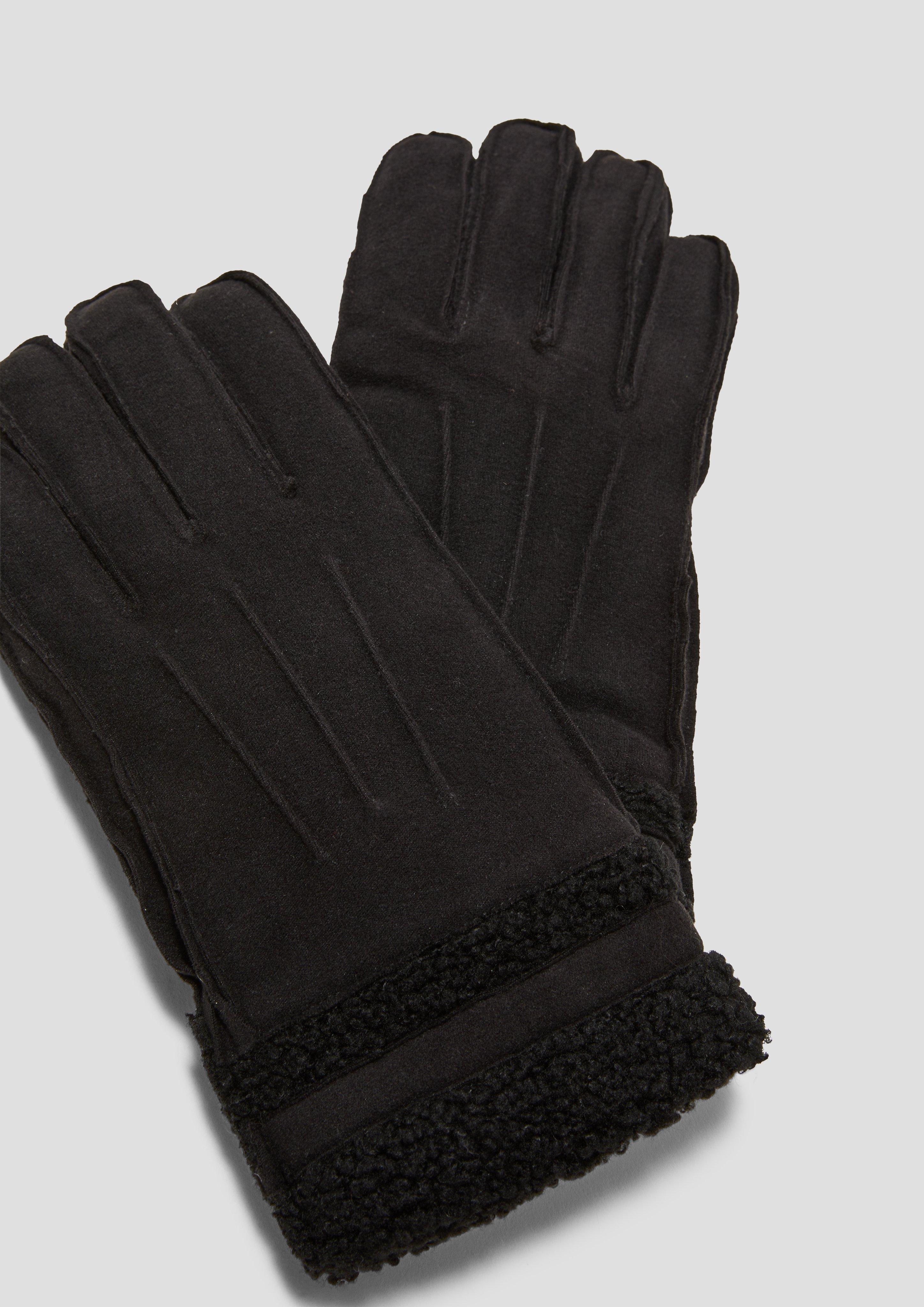Fingerhandschuhe mit Teddyplüsch  2136602-9999
