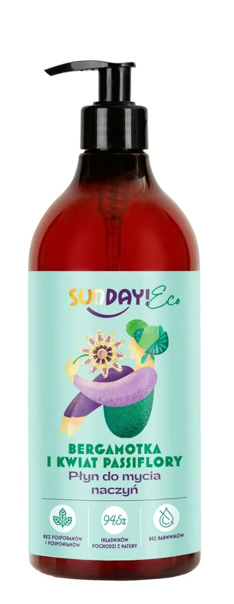 Sunday Eco tekućina za pranje posuđa Bergamot i cvijet strasti