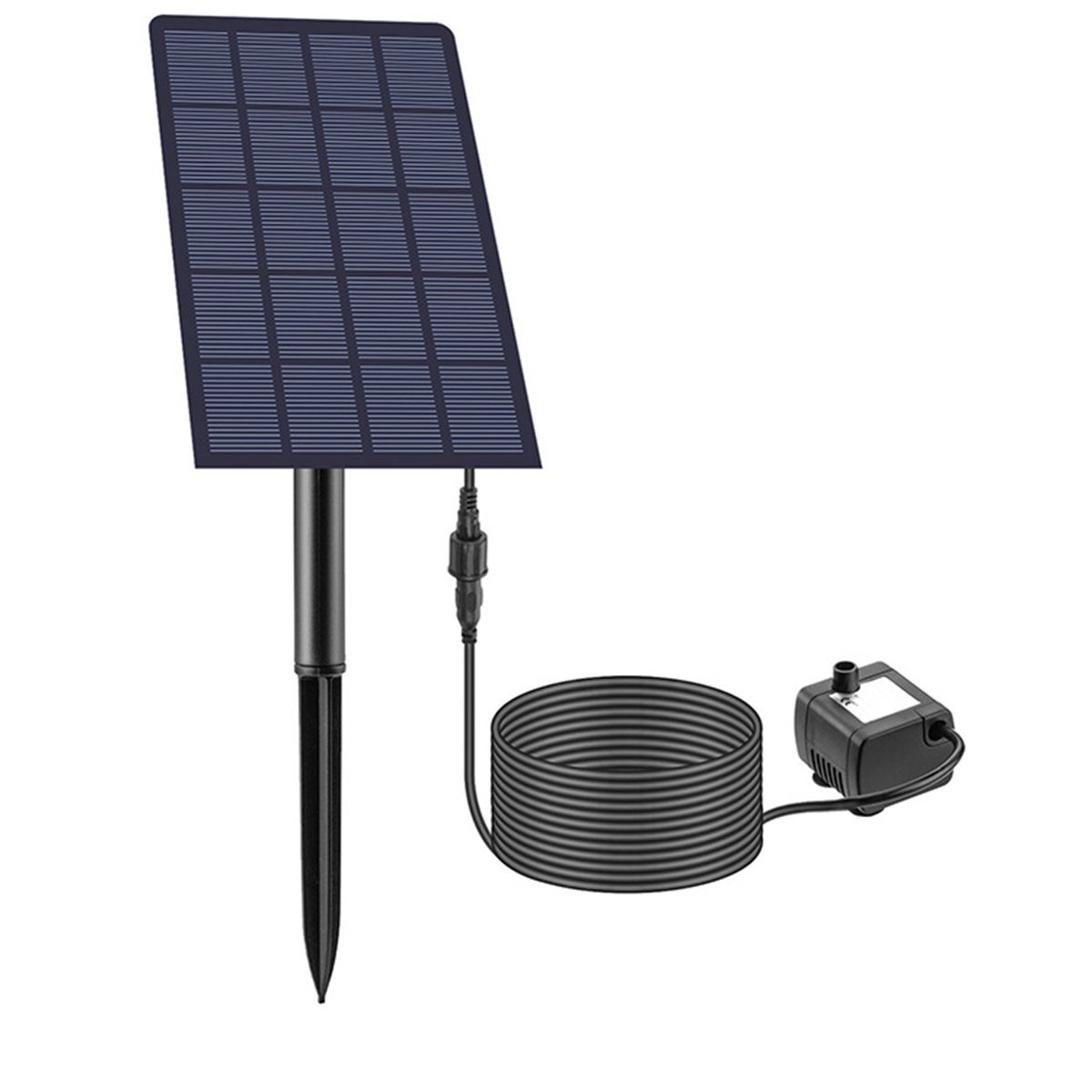 KINSI Solarpumpe Solar Teichpumpe, Garten-Wasserpumpe, kleine Teich-Brunnen, Springbrunnen für den Außenbereich, Garten- und Terrassenbrunnen