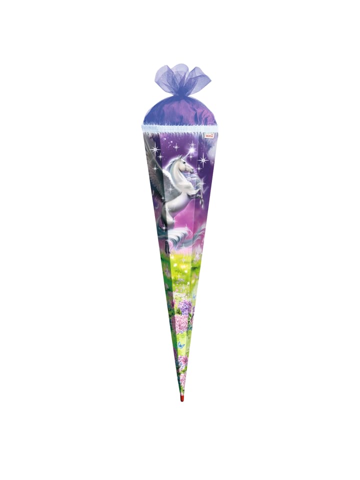 ROTH Schultüte groß Magic Pegasus 85 cm, Glitter Glitzerborte in Lila günstig kaufen onesize