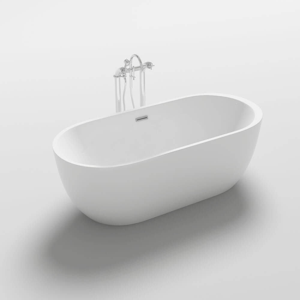 HOME DELUXE Badewanne Freistehende Badewanne CODO, (1-tlg), 170 x 80 x 58 cm - Füllmenge: 204 Liter I Freistehende Badewanne Spa