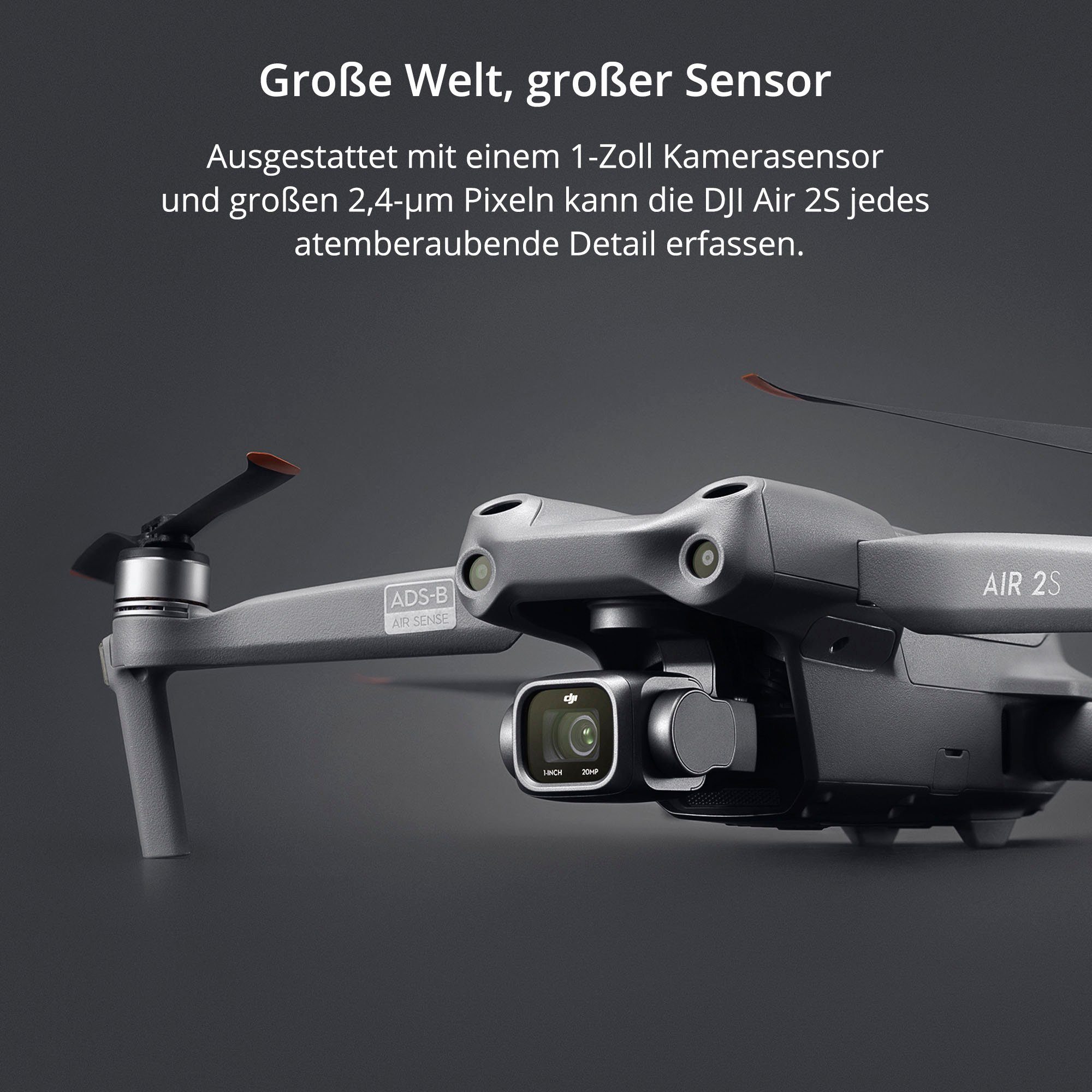 DJI AIR 2S Drohne (5,4K, 1-Zoll CMOS-Sensor, 5,4K Video, Hindernisvermeidung in 4 Richtungen)