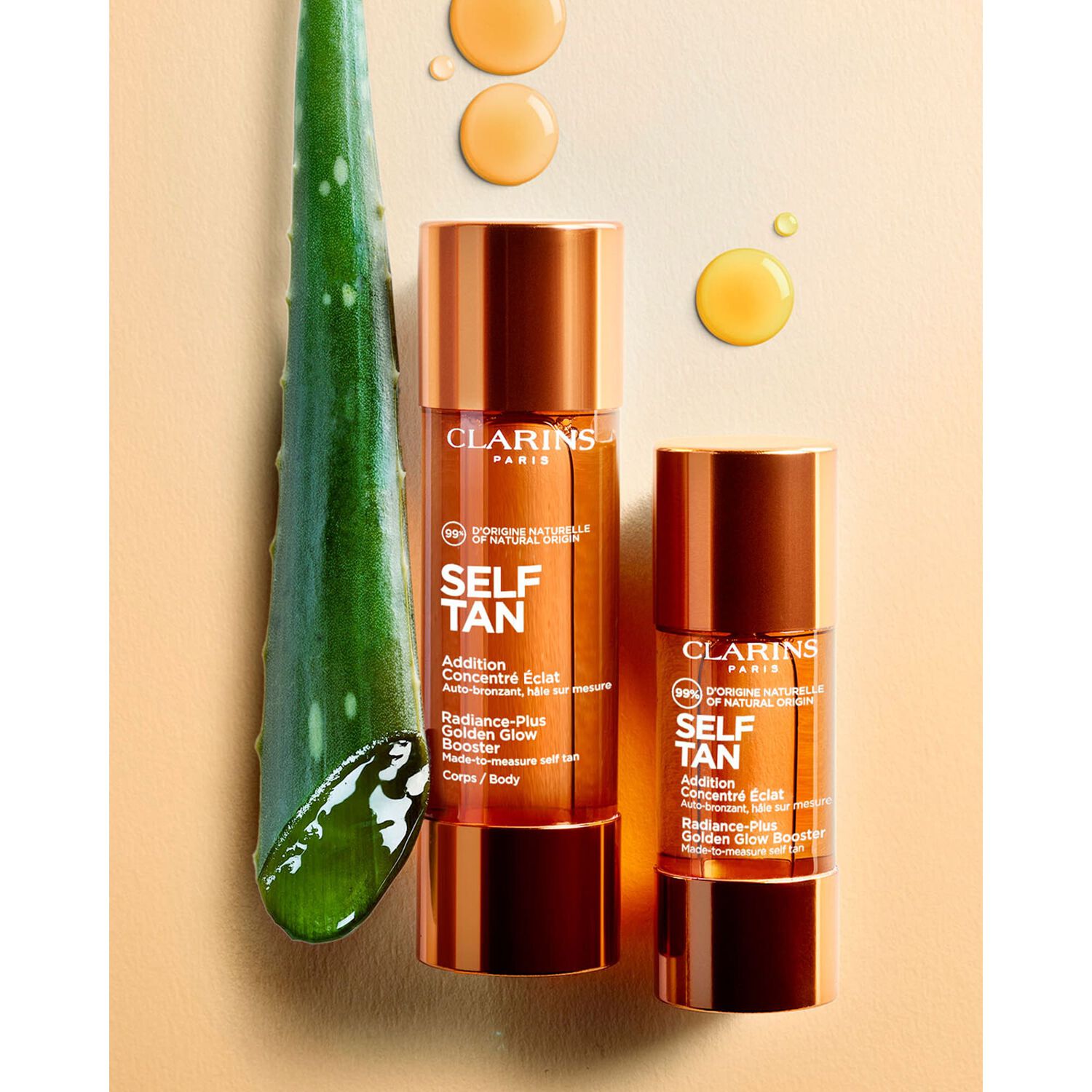 Clarins Self Tan Addition Concentré Eclat Auto-Bronzant Corps, Hâle sur mesure