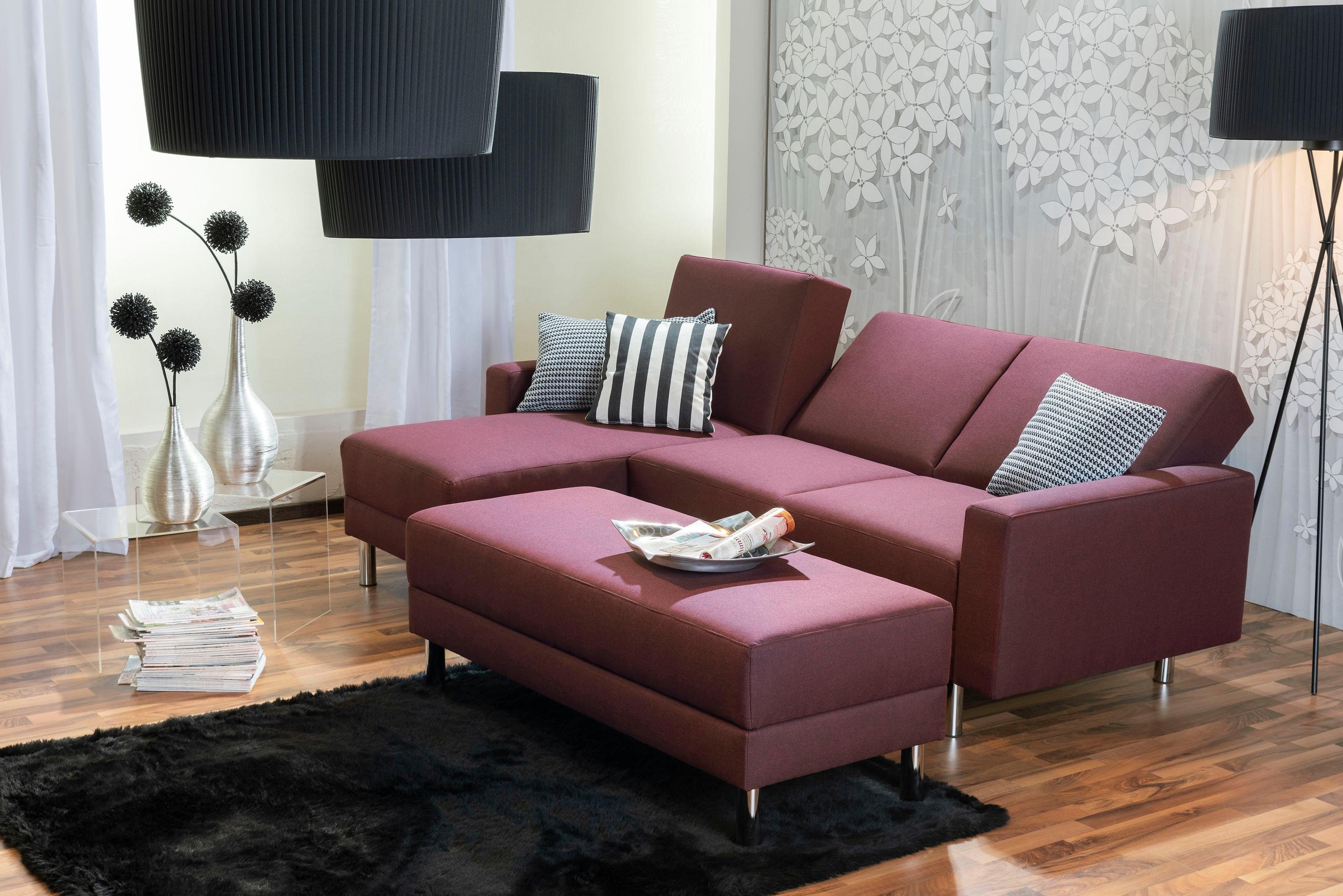 Max Winzer® Schlafsofa Just Fresh, mit Rückenverstellung, inklusive Stauraumhocker