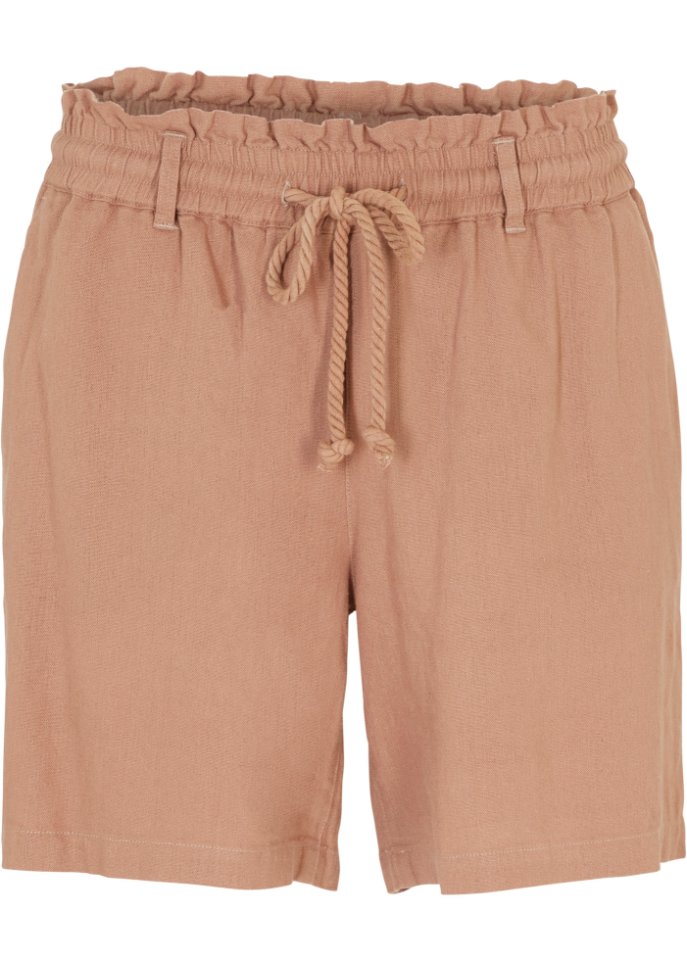 Leinen-Paperbag-Shorts