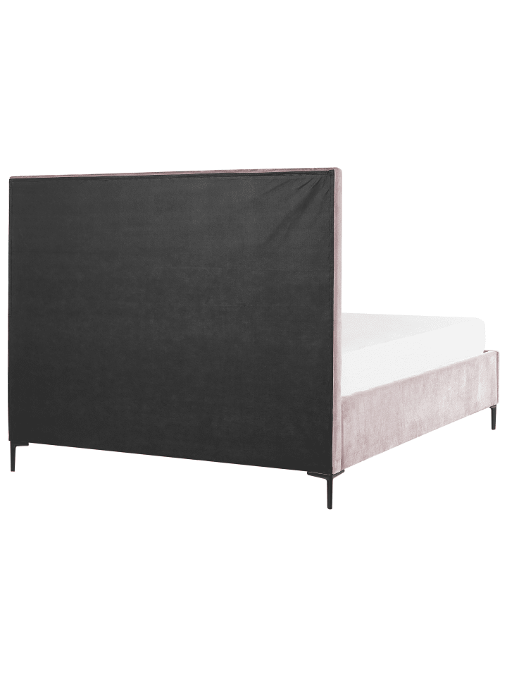 Beliani Doppelbett SEZANNE in Rosa/Schwarz - (W) 170 x (H) 142 x (L) 215 cm günstig kaufen onesize