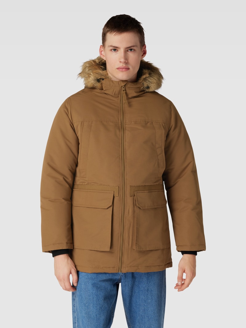 Parka mit Kunstfellbesatz Modell 'EWING' in camel