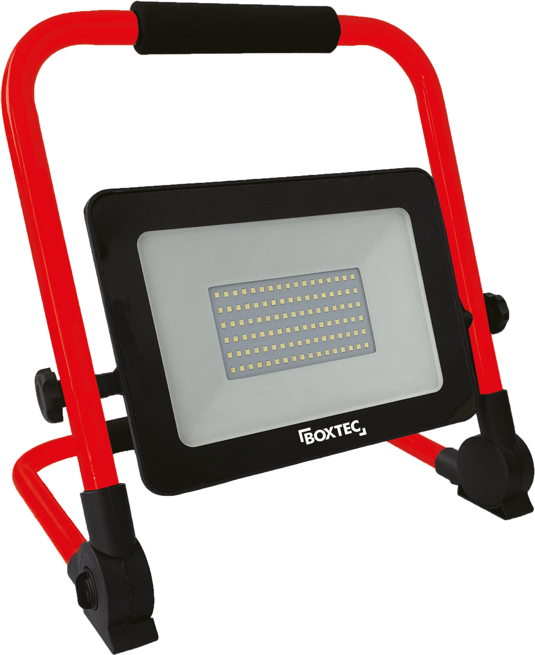 BOXTEC LED Strahler Baustrahler AKKU 50W, 3500lm, 6500K, IP54 , verstellbar, faltbares Bodengestell