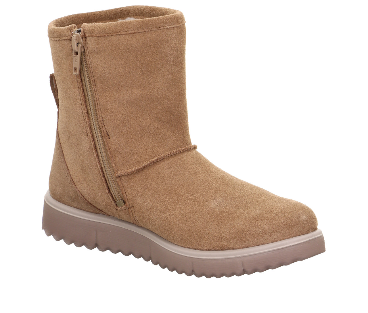 LORA - Braun Stiefel mit Reißverschluss