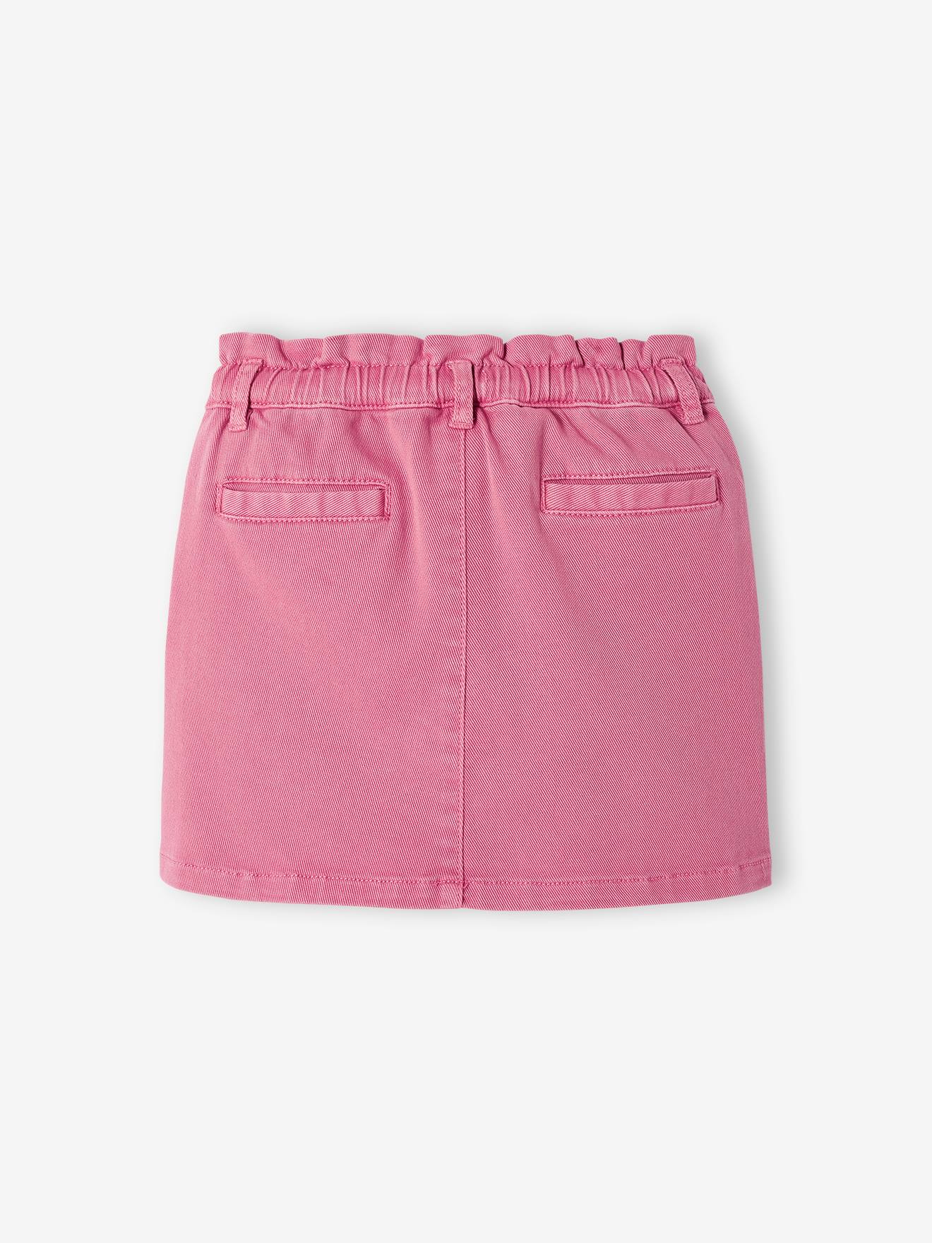 Vertbaudet Mädchen Paperbag-Rock mit Schleife - rosa