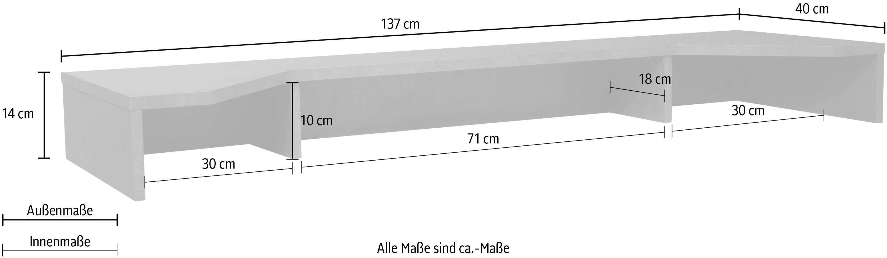 Mäusbacher Schreibtischaufsatz Big System Office, Breite 137 cm